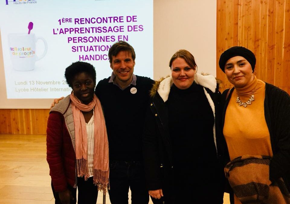 Grégory Cuilleron et 3 candidats Cap Emploi