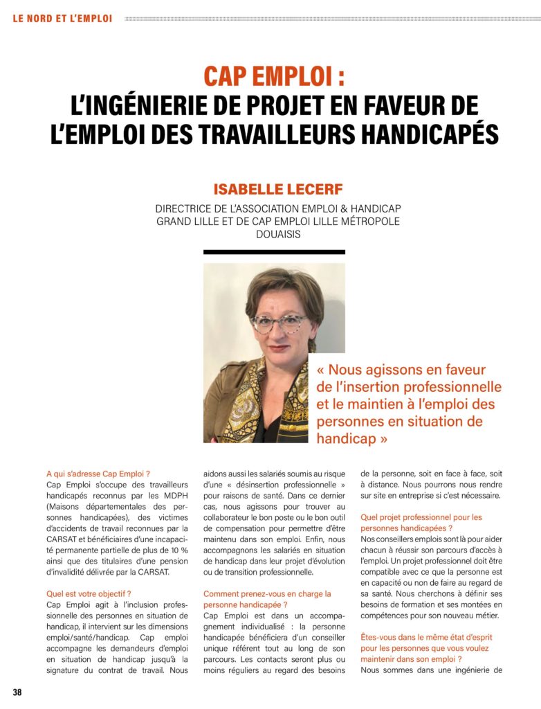 interview Isabelle Lecerf revue du medef hors série 02 2021 page 38